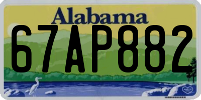 AL license plate 67AP882