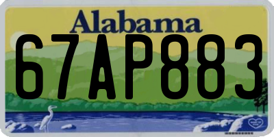 AL license plate 67AP883