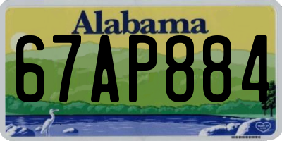 AL license plate 67AP884