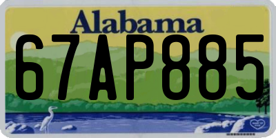 AL license plate 67AP885