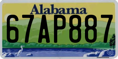 AL license plate 67AP887
