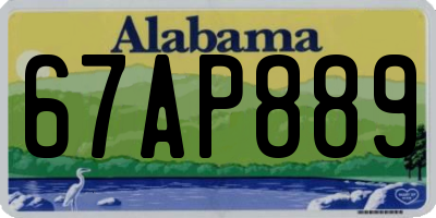 AL license plate 67AP889