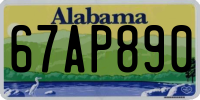 AL license plate 67AP890