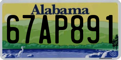 AL license plate 67AP891