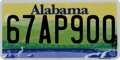 AL license plate 67AP900