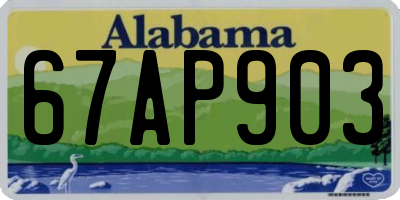 AL license plate 67AP903