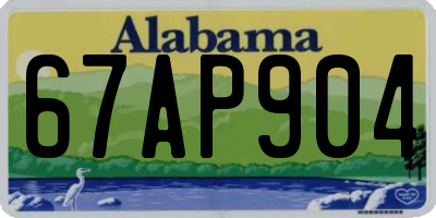 AL license plate 67AP904