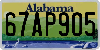 AL license plate 67AP905