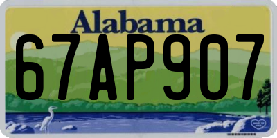 AL license plate 67AP907