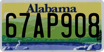 AL license plate 67AP908