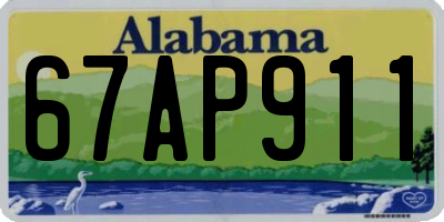AL license plate 67AP911