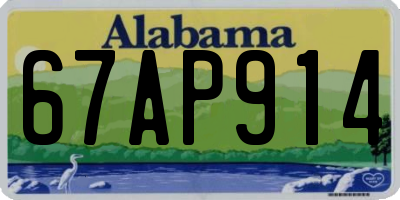 AL license plate 67AP914