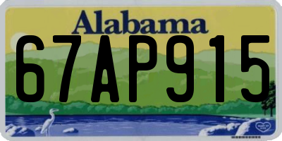 AL license plate 67AP915