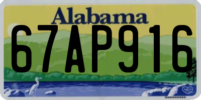 AL license plate 67AP916