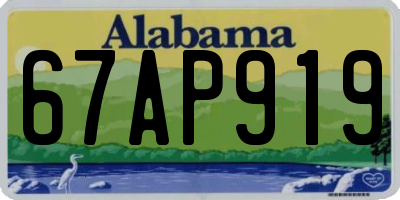 AL license plate 67AP919