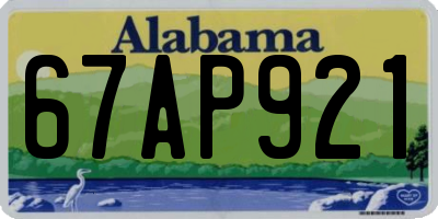 AL license plate 67AP921