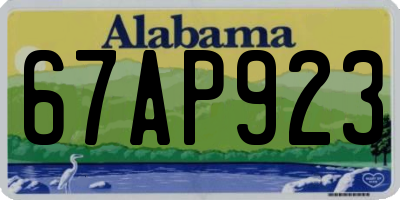 AL license plate 67AP923