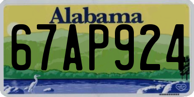 AL license plate 67AP924