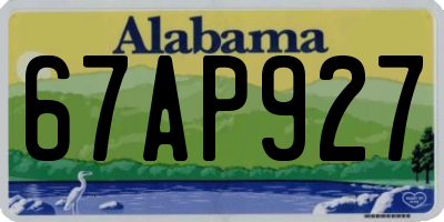 AL license plate 67AP927
