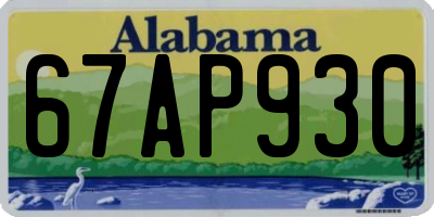 AL license plate 67AP930