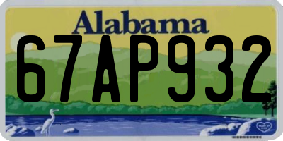 AL license plate 67AP932