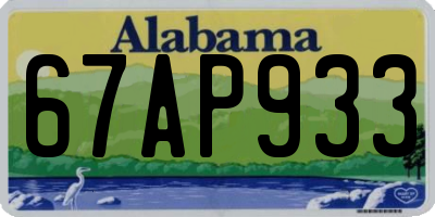 AL license plate 67AP933