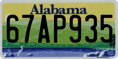 AL license plate 67AP935