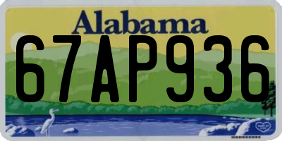 AL license plate 67AP936