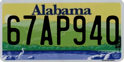 AL license plate 67AP940