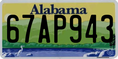 AL license plate 67AP943