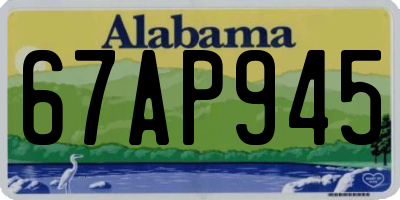 AL license plate 67AP945