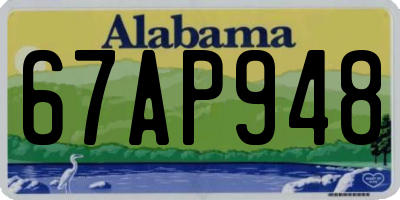 AL license plate 67AP948