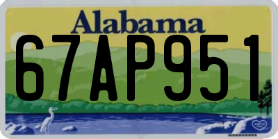 AL license plate 67AP951
