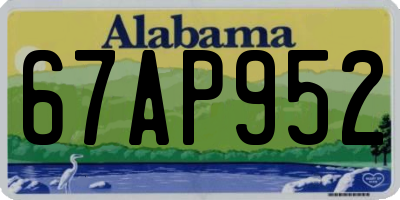 AL license plate 67AP952
