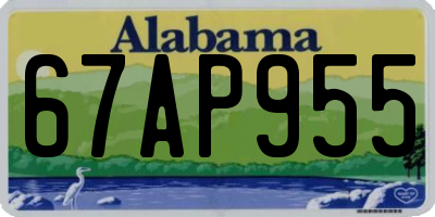 AL license plate 67AP955