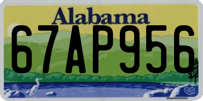 AL license plate 67AP956