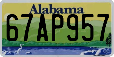 AL license plate 67AP957