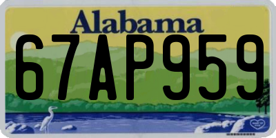 AL license plate 67AP959