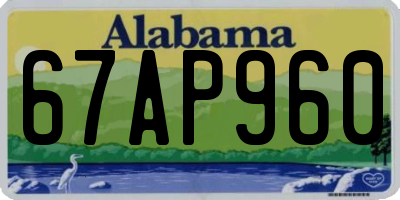 AL license plate 67AP960