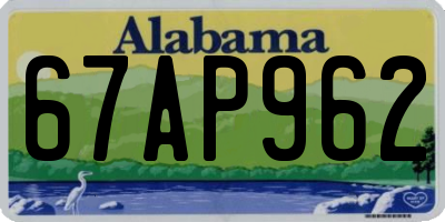 AL license plate 67AP962