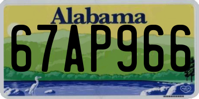 AL license plate 67AP966
