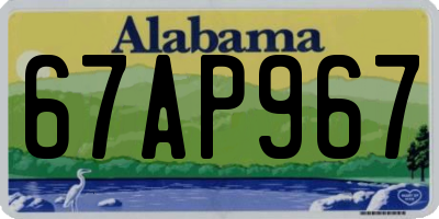 AL license plate 67AP967