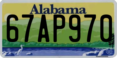 AL license plate 67AP970