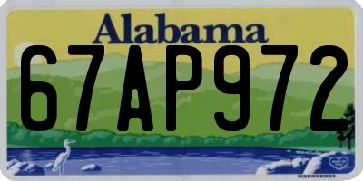 AL license plate 67AP972