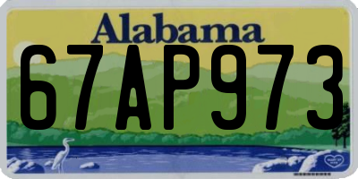 AL license plate 67AP973