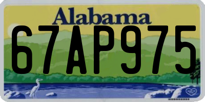AL license plate 67AP975