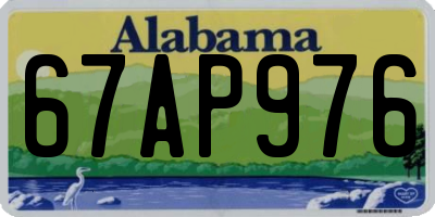 AL license plate 67AP976