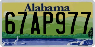 AL license plate 67AP977
