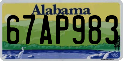 AL license plate 67AP983
