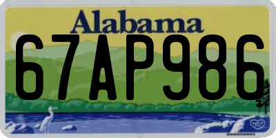 AL license plate 67AP986
